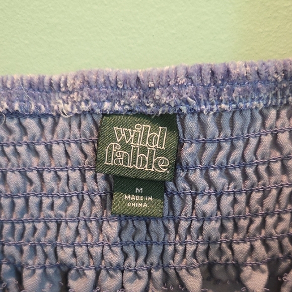 Wild Fable Purple Crushed Velvet Crop Tank Top Size M Y2K Grunge - Picture 2 of 9